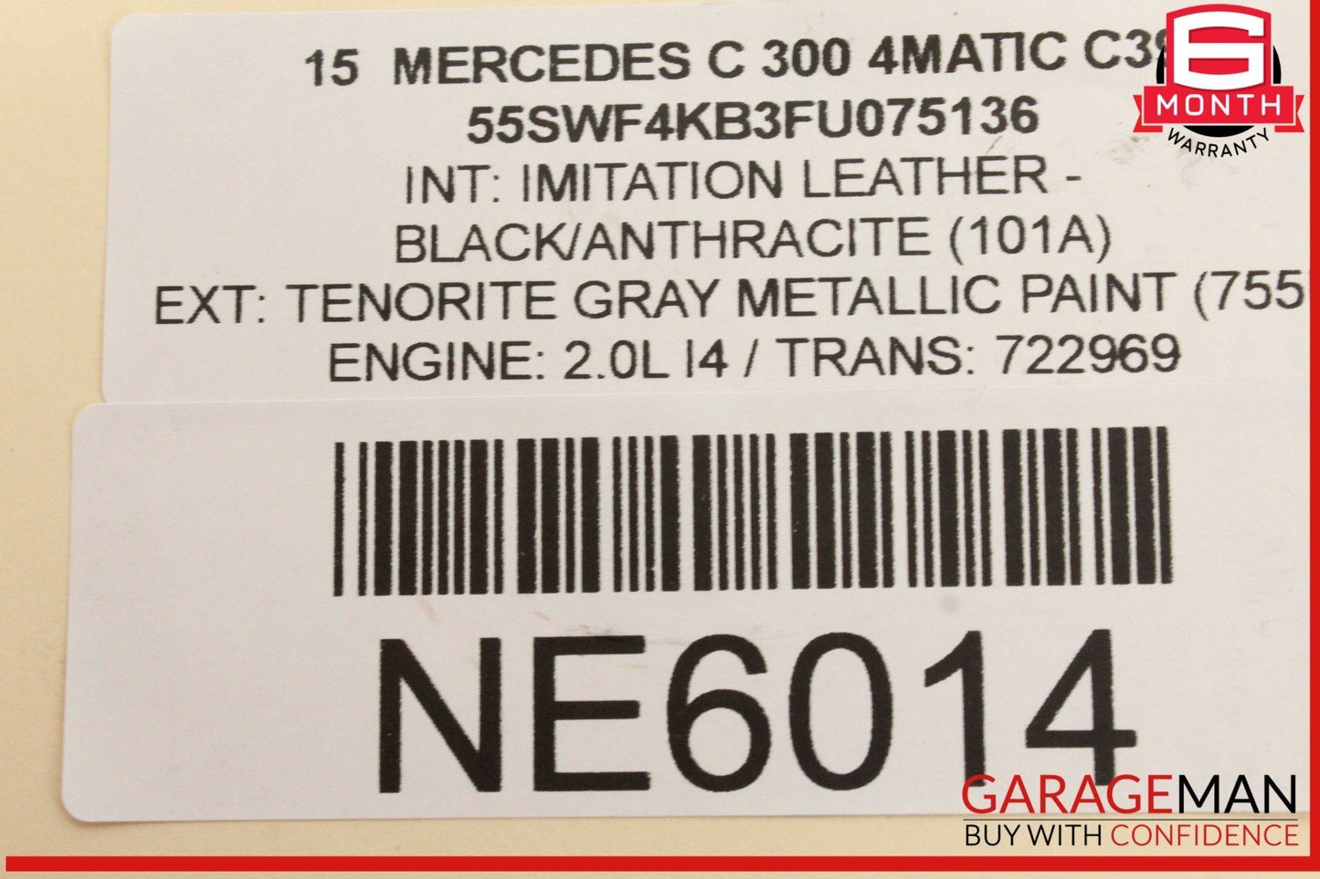 15-18 Mercedes W205 C300 4MATIC Power Brake Booster Master Cylinder w/ Reservoir