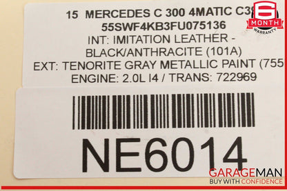 15-18 Mercedes W205 C300 4MATIC Power Brake Booster Master Cylinder w/ Reservoir