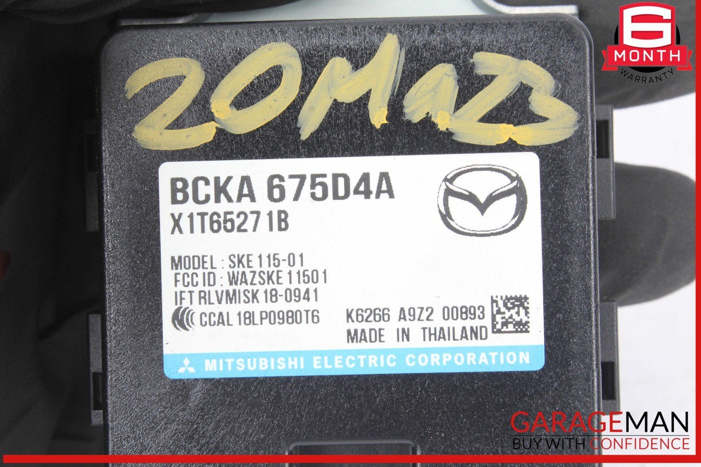 19-23 Mazda 3 Keyless Key Less Entry Receiver Control Module Unit BCKA675D4A OEM