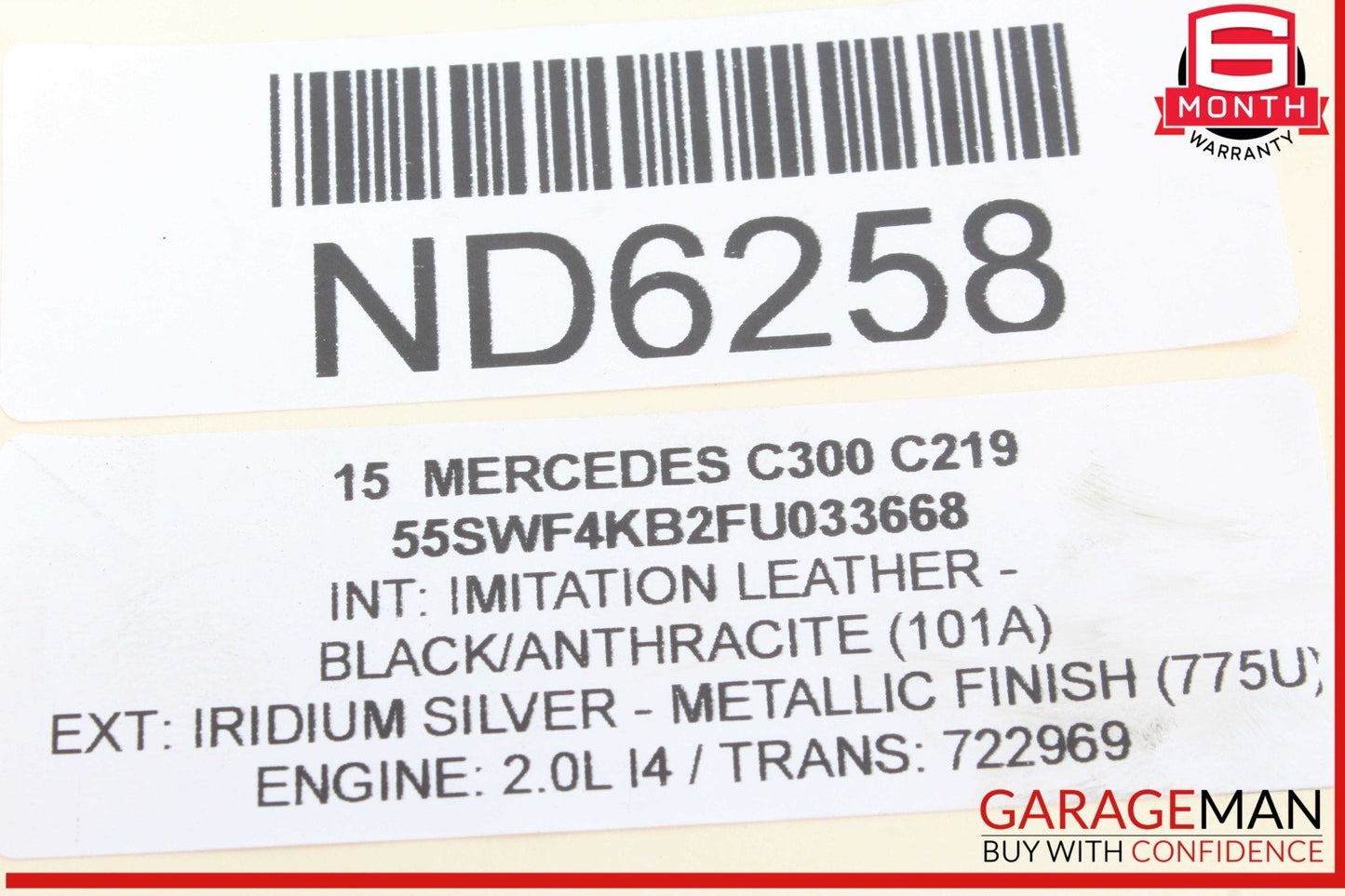 15-18 Mercedes W205 C300 C400 Master Cylinder Power Brake Booster w/ Reservoir