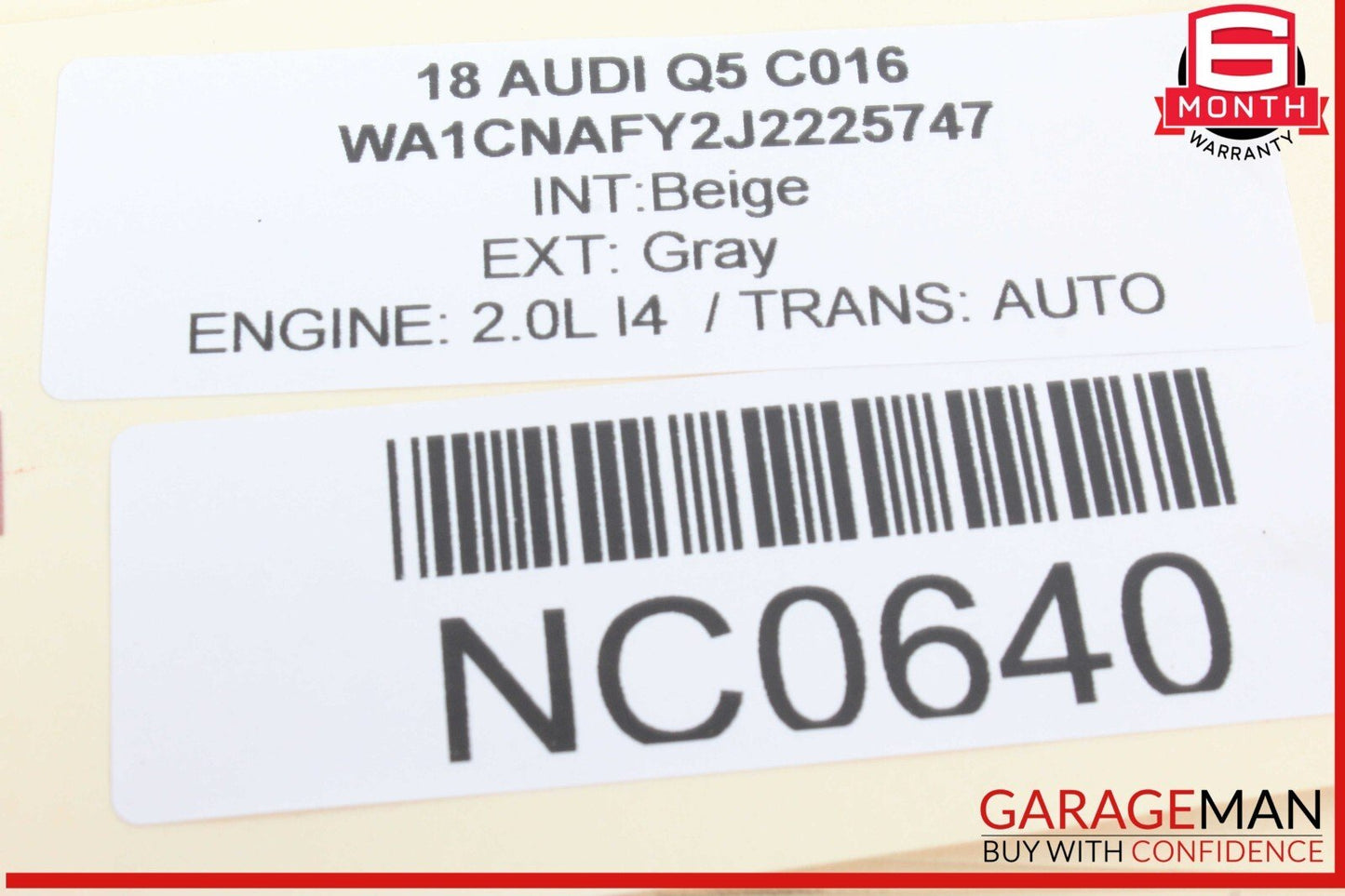 18-20 Audi Q5 Rear Left Driver Side Forward Lateral Control Arm 80A505425 OEM
