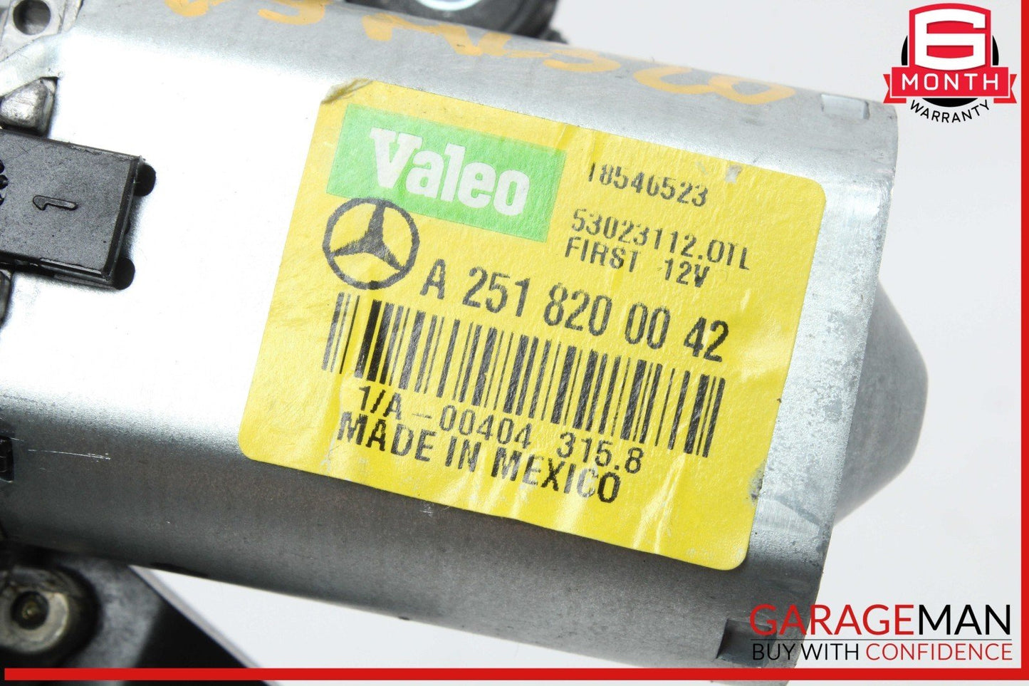 06-19 Mercedes W164 ML350 R350 GL450 Rear Windshield Glass Wiper Motor OEM