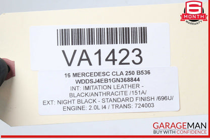 14-18 Mercedes W117 CLA250 CLA45 AMG Fuel Vapor Evaporator Charcoal Canister OEM