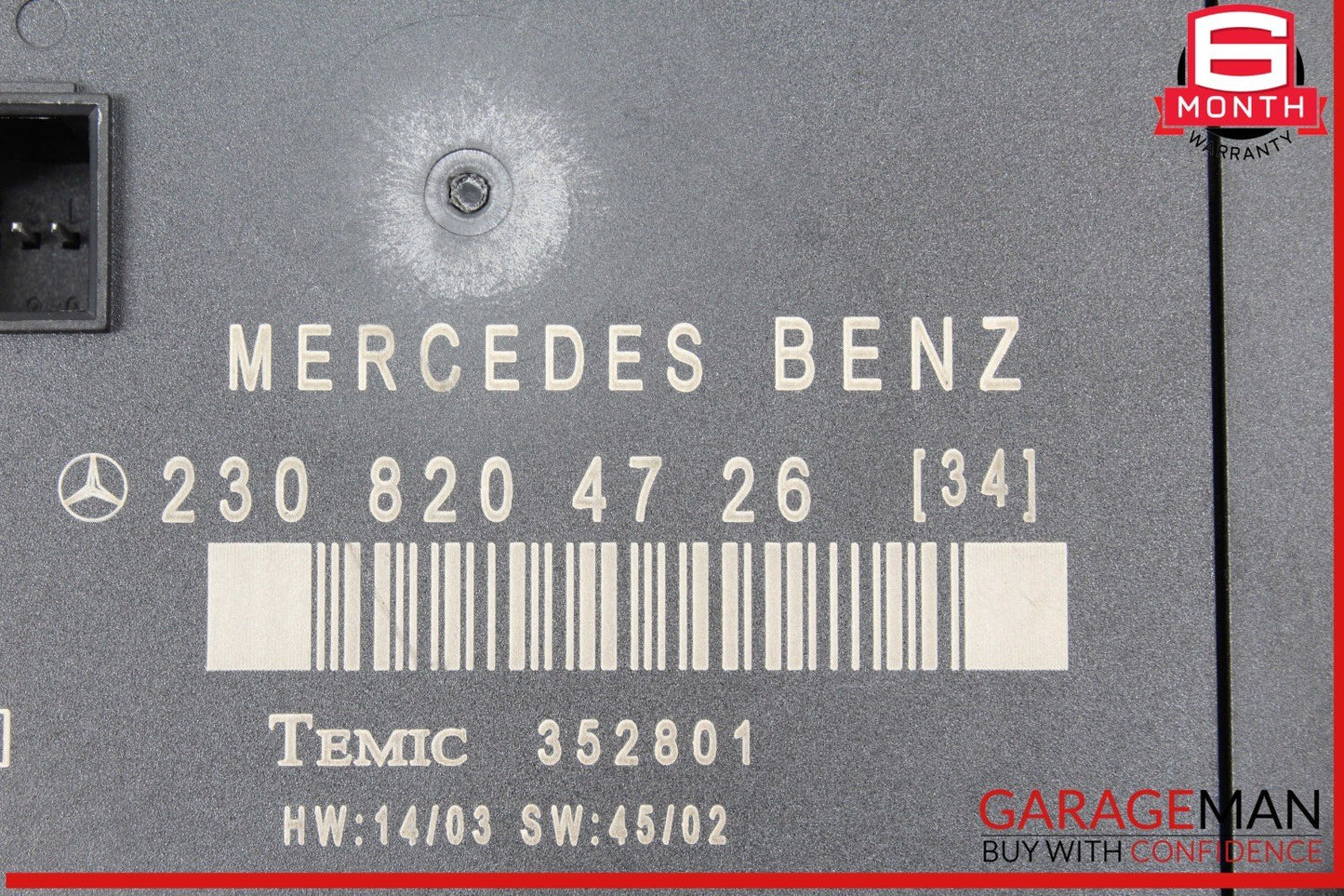 03-12 Mercedes R230 SL500 SL55 AMG Front Left Door Control Module 2308204726 OEM