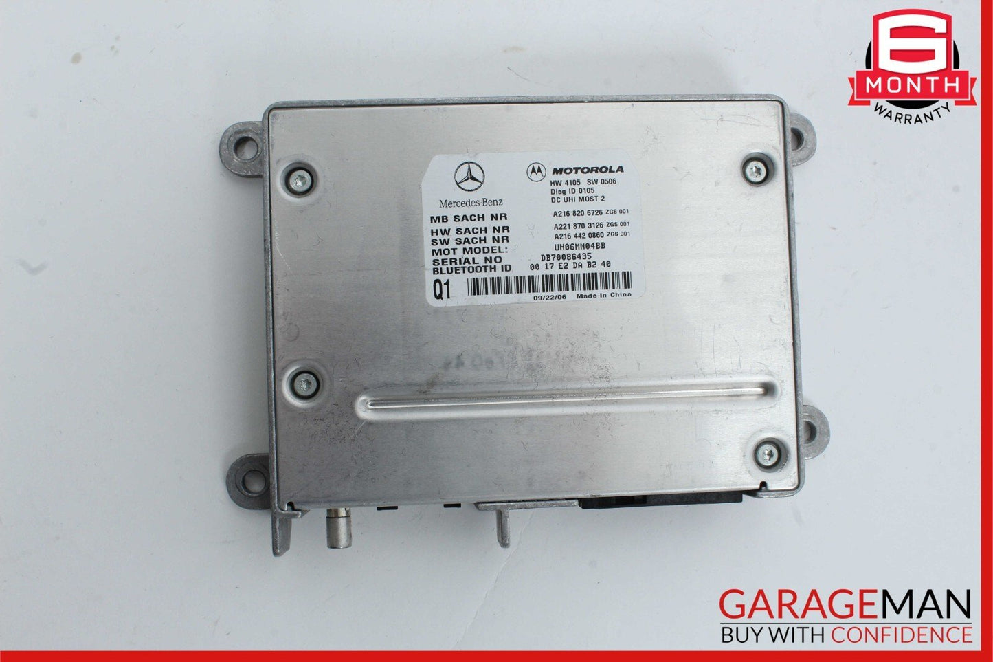 07-13 Mercedes W221 S550 CL550 Bluetooth Communication Controller Module OEM
