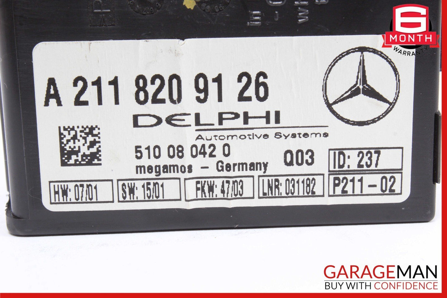 03-12 Mercedes R230 SL500 SLK350 Anti Theft Alarm Signal Control Module Unit OEM