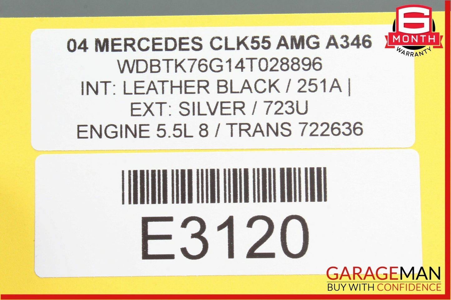 03-09 Mercedes W209 CLK350 CLK55 AMG Front Right Side Mirror Rear View Silver