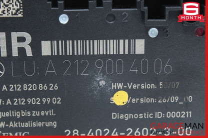 08-18 Mercedes E550 C350 Rear Right Passenger Side Door Control Module Unit