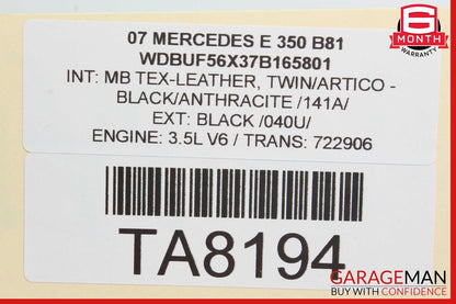 03-09 Mercedes W211 E350 E500 Rear Right Side Window Regulator Motor OEM