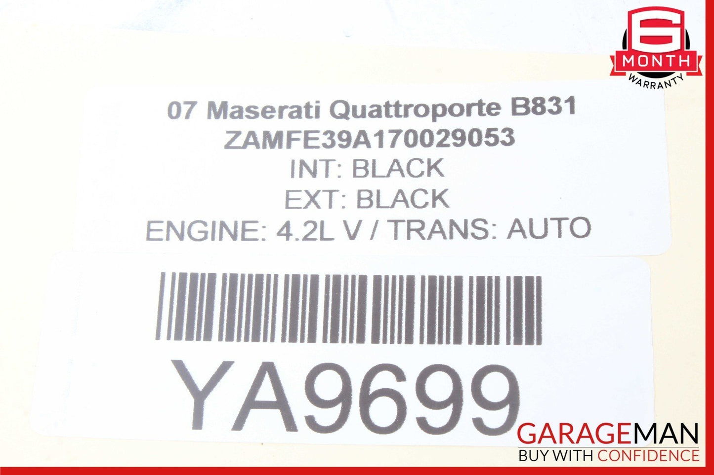 03-13 Maserati Quattroporte Front Right or Left Seat Headrest Head Rest OEM