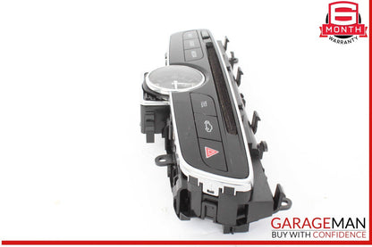 15-18 Mercedes W205 C300 Center Dashboard Hazard Control Switch w/ Clock Assy