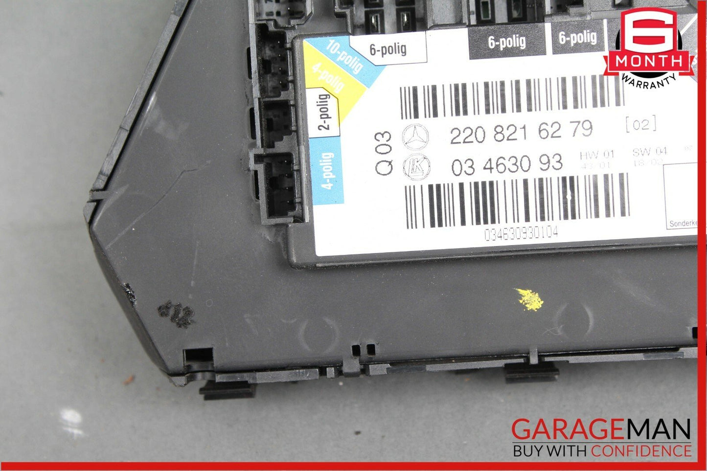 00-06 Mercedes W220 S430 S500 Rear Left Side Seat Control Module 2208216279 OEM