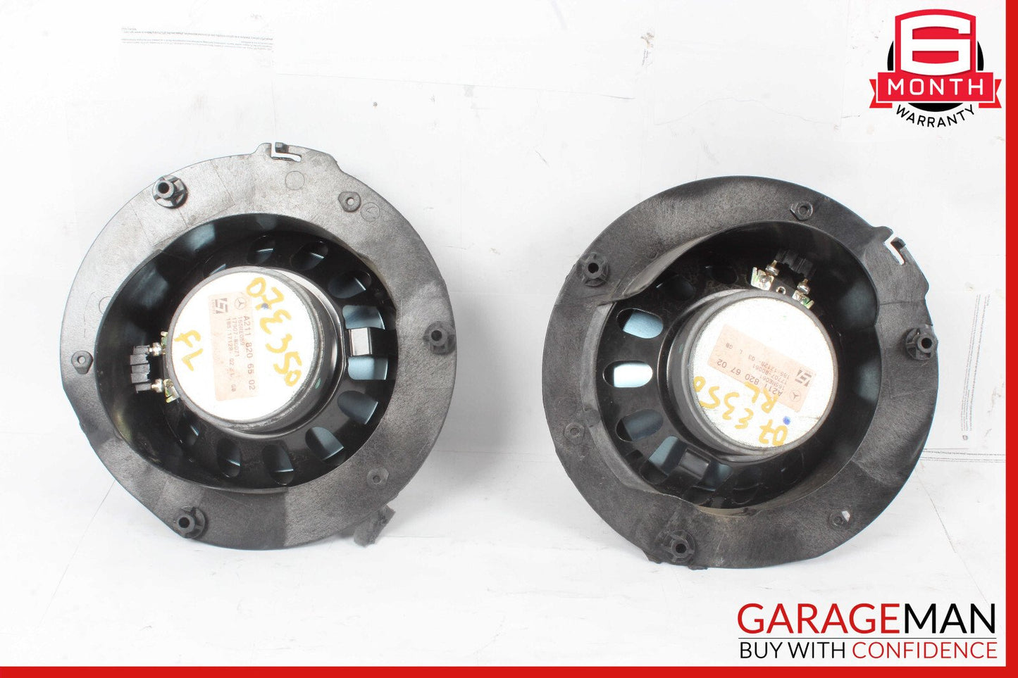 07-09 Mercedes W211 E350 Front & Rear Left Door Sound Speakers Set of 2