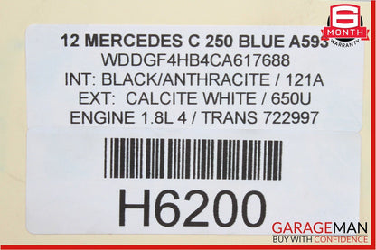 08-14 Mercedes W204 C250 Rear Left & Right Shock Absorber Coil Spring Set OEM
