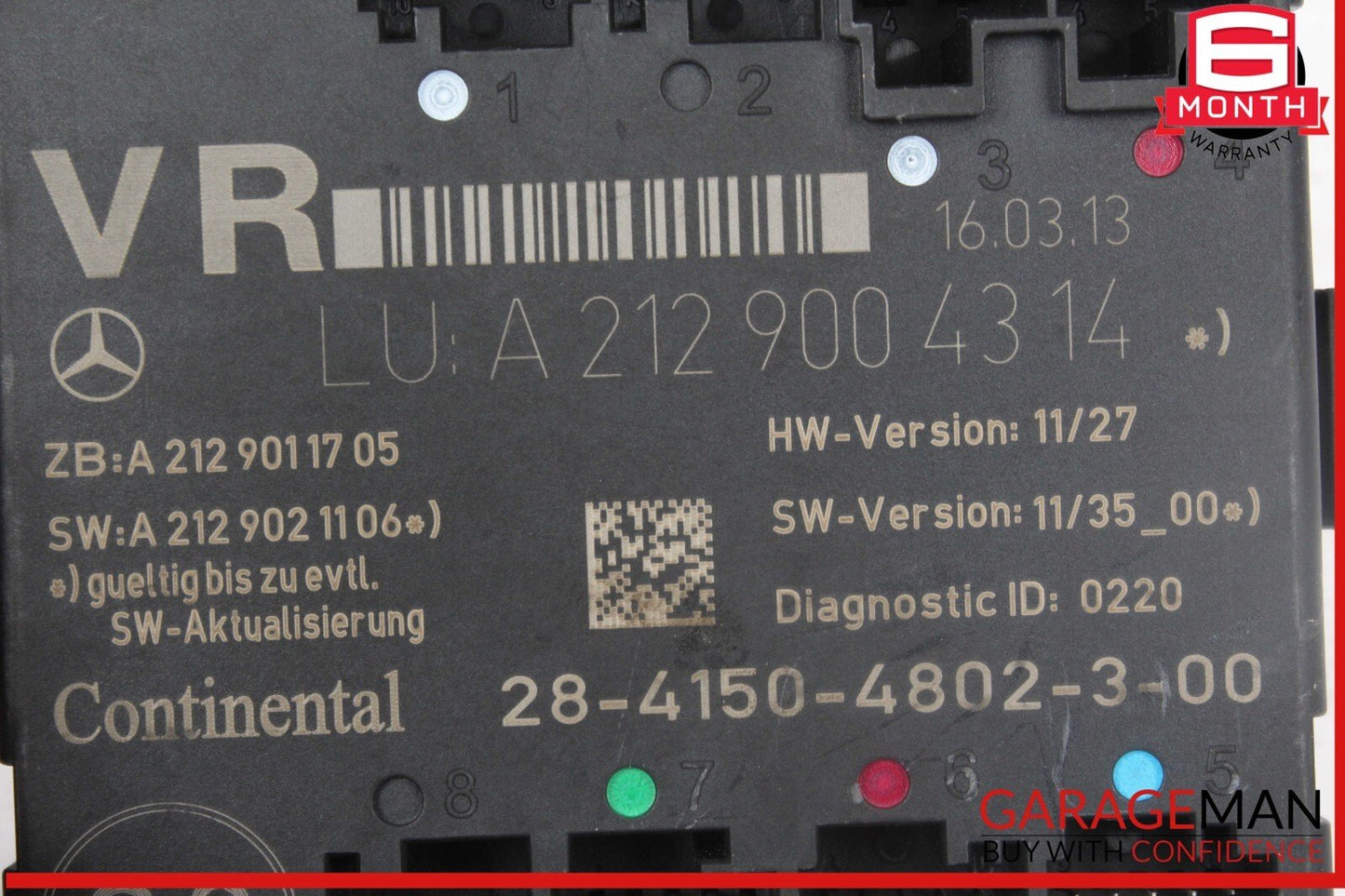 08-18 Mercedes W204 C350 E350 Front Right Side Door Control Module OEM