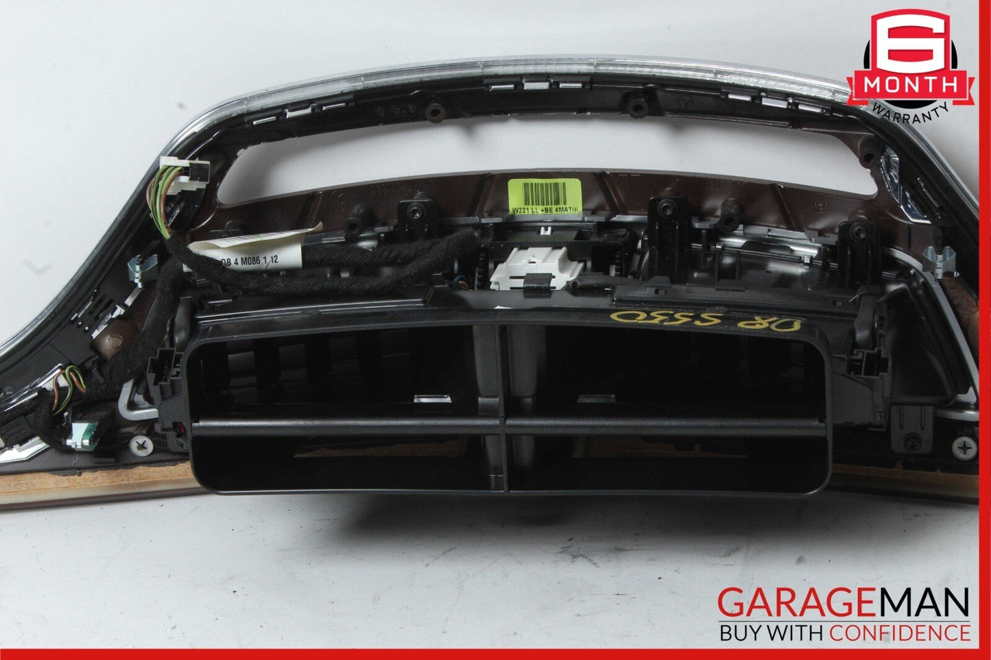 07-09 Mercedes W221 S550 4MATIC Hybrid Center Dashboard Dash Trim Molding Wood