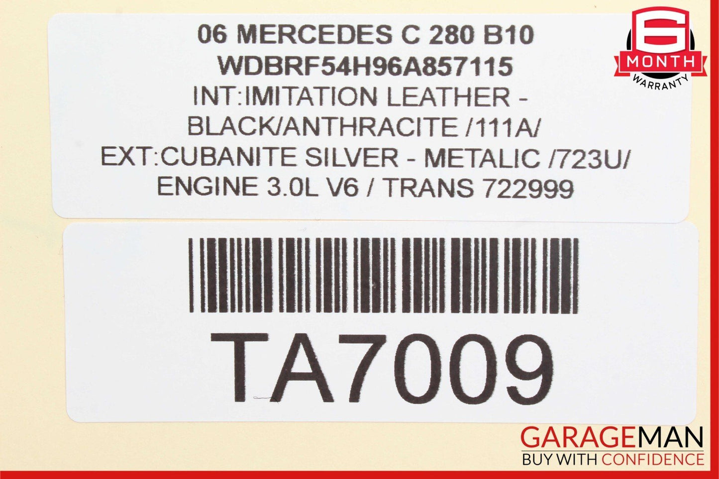 01-07 Mercedes W203 C280 C240 Front Left Door Control Module 2038201585 OEM