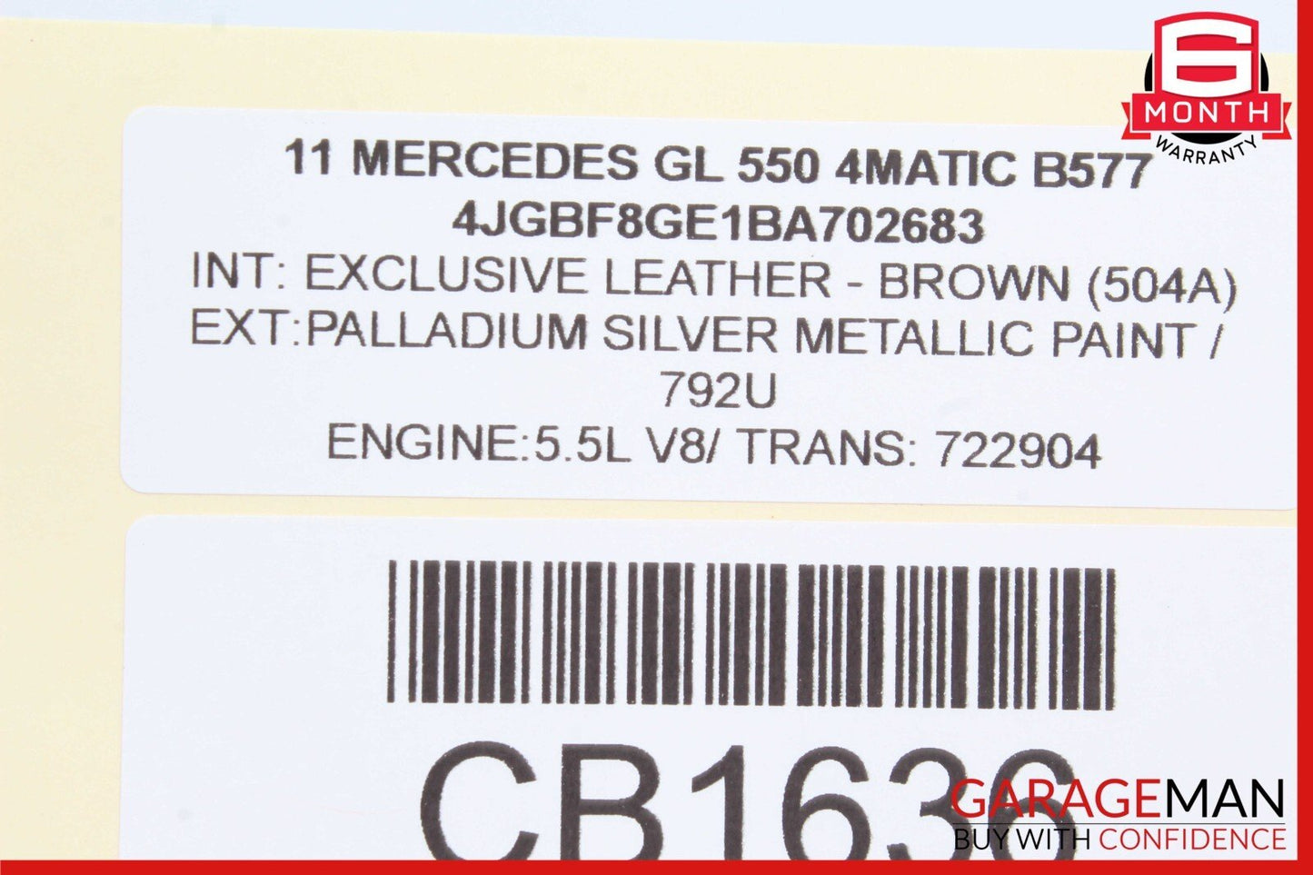 07-12 Mercedes X164 GL550 GL350 ML350 ML63 Rear View Backup Back Up Camera OEM
