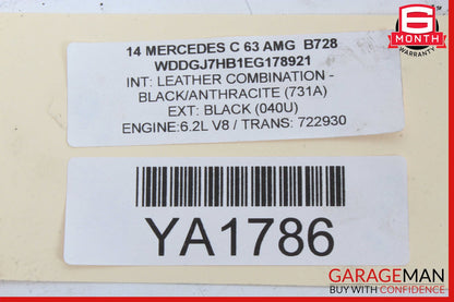 08-15 Mercedes W204 C63 AMG Exhaust System Hose Pipe Tube OEM