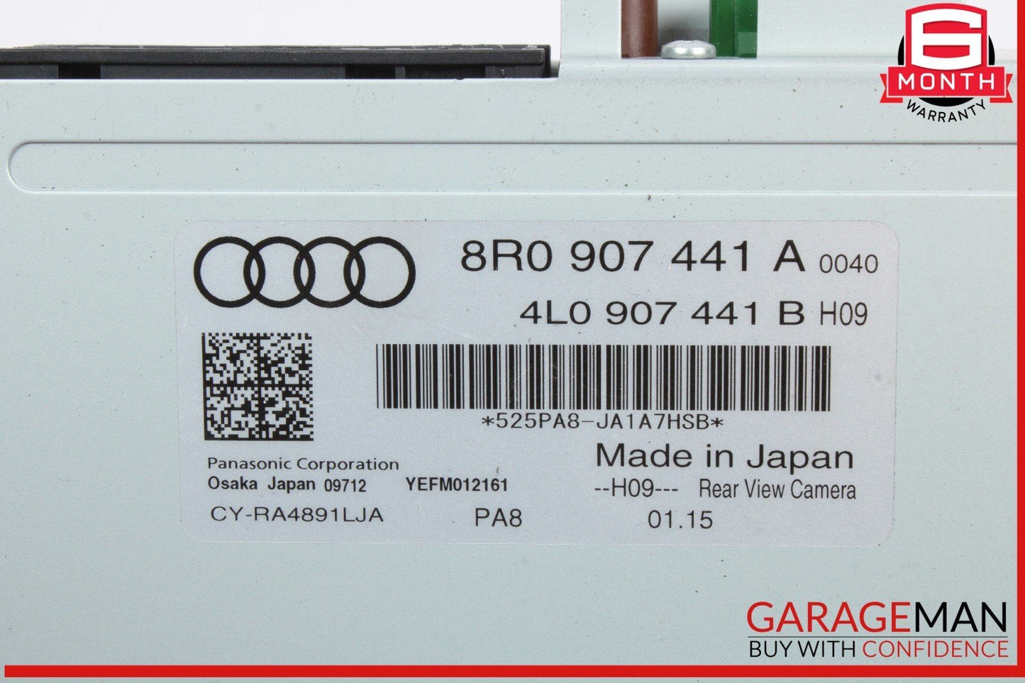 09-17 Audi Q5 SQ5 Rear View Camera Computer Control Module Unit 8R0907441A OEM