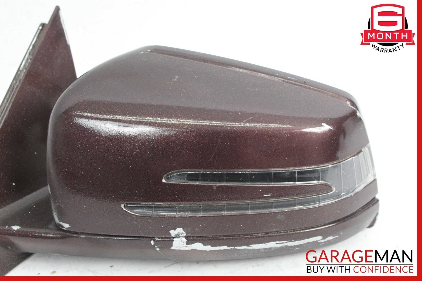 10-13 Mercedes W221 S350 S550 S63 AMG Side Rear View Door Mirror Left Driver Red
