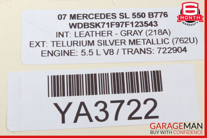 03-12 Mercedes R230 SL500 SL550 SL55 AMG Front Right Door Control Module