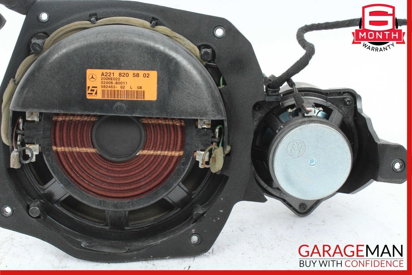 07-09 Mercedes W221 S550 S63 AMG Front Left Side Door Sound Speaker Logic 7 OEM
