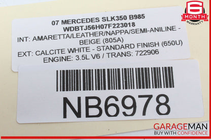 03-09 Mercedes R171 SLK350 CLK55 AMG CLK320 Rear Temic Control Module Unit OEM