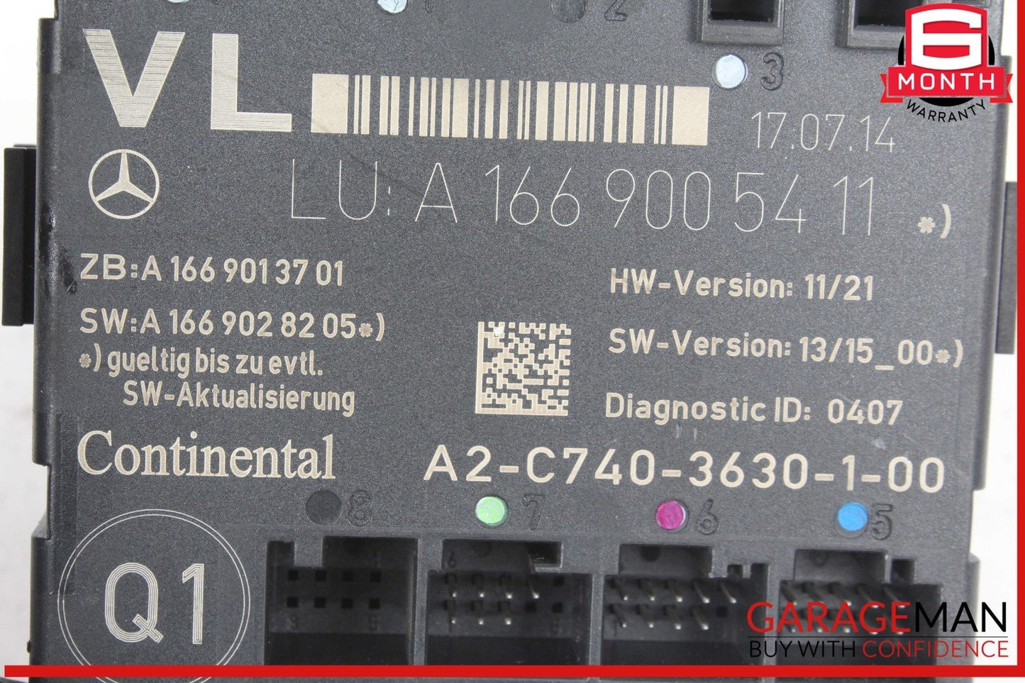 12-20 Mercedes W117 CLA250 Front Left Driver Side Door Control Module Unit OEM