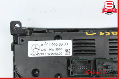 12-14 Mercedes W204 C250 C300 AC A/C Heater Climate Control Assembly OEM