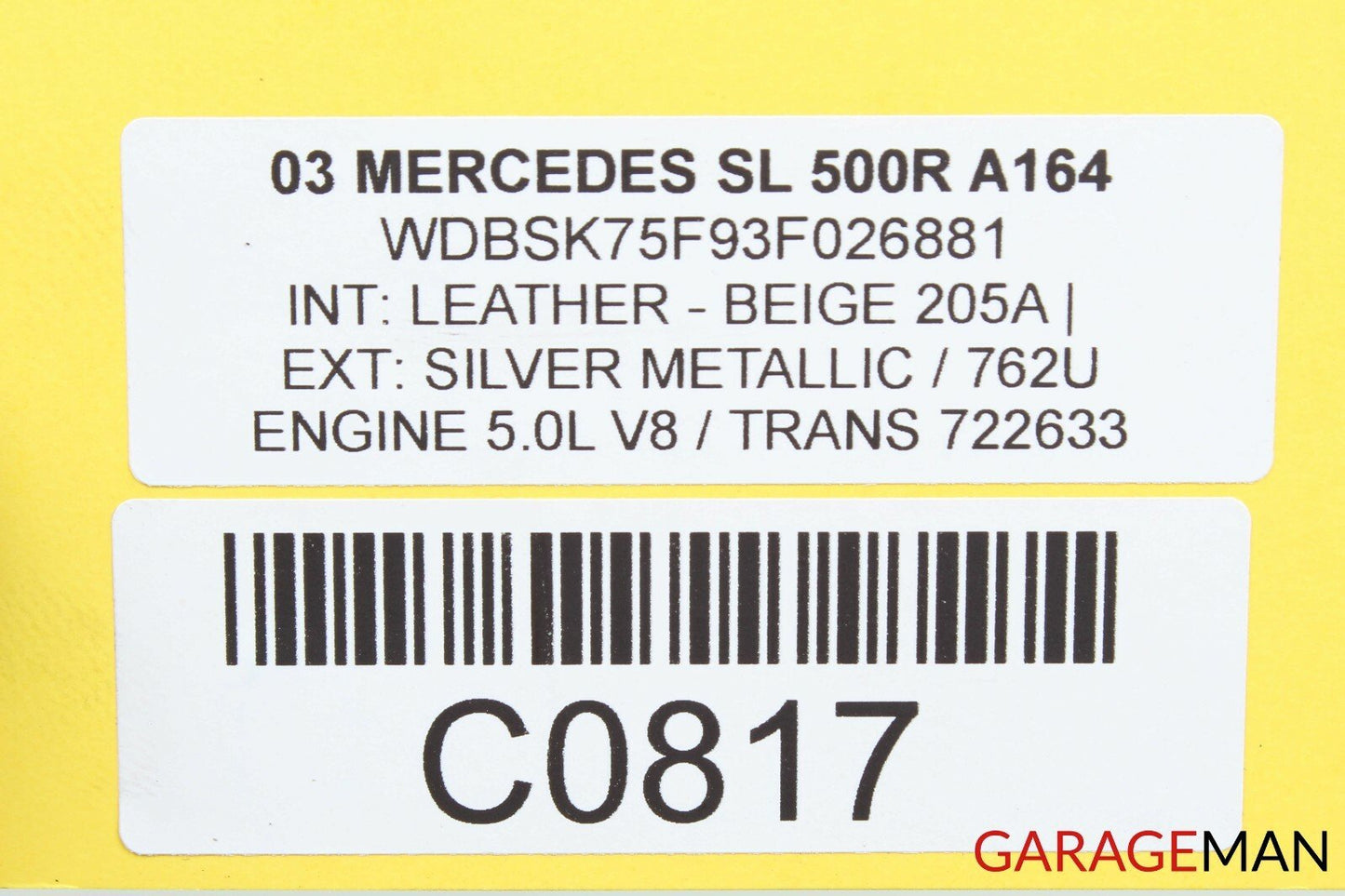 03-06 MERCEDES R230 SL500 S500 CL600 ANTI THEFT CONTROL MODULE Q03 OEM