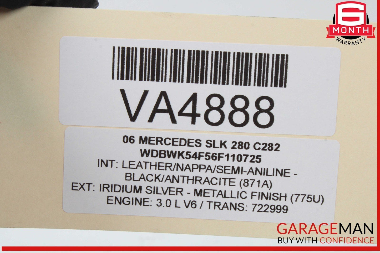 03-12 Mercedes R171 SLK280 SL500 Front Right Side Window Regulator Motor OEM