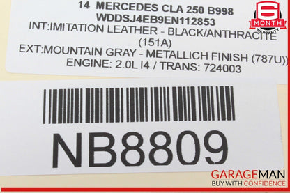 12-20 Mercedes W117 CLA250 Front Left Driver Side Door Control Module Unit OEM