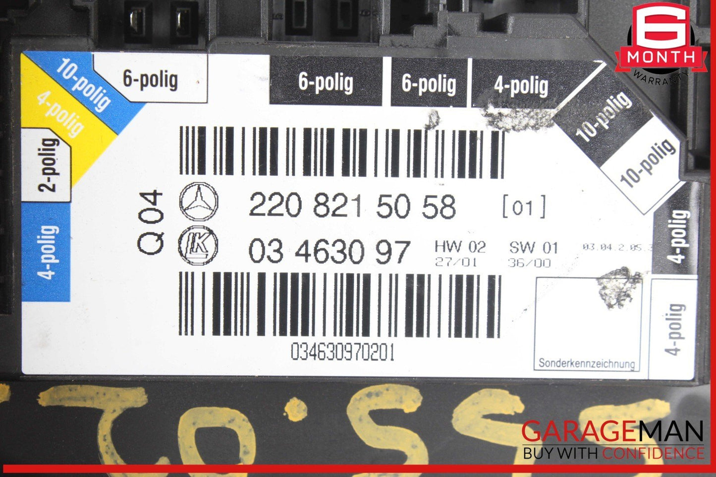 00-06 Mercedes W220 S55 AMG S430 Rear Right Passenger Seat Control Switch OEM
