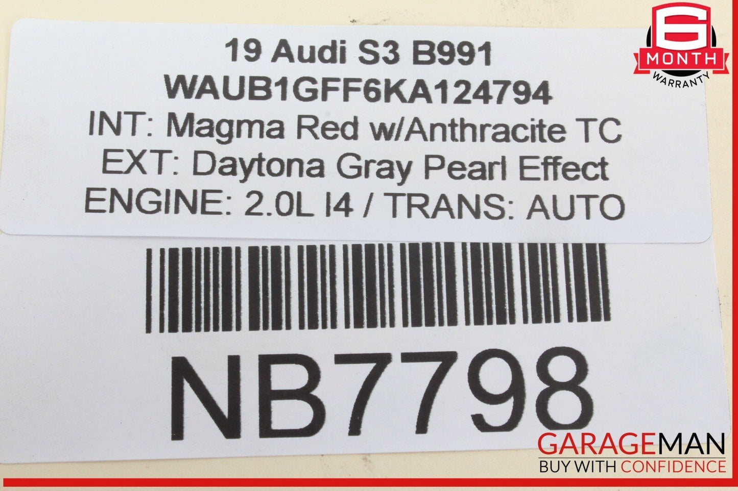 17-20 Audi S3 A3 Rear Right Passenger Side Door Lock Latch Actuator 8K0839016G