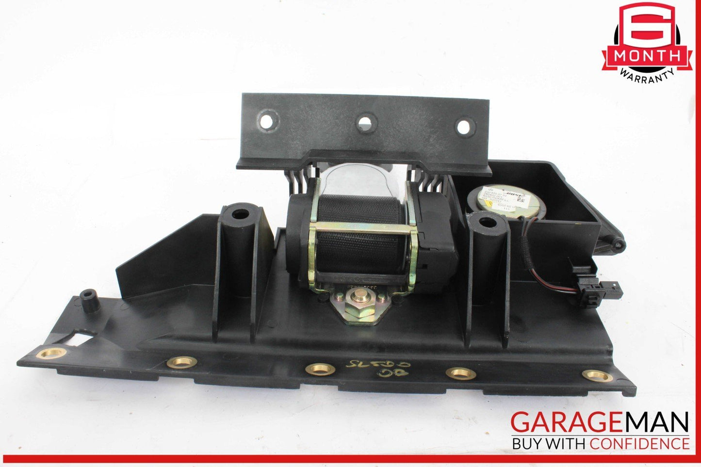 03-08 Mercedes R230 SL500 Rear Left Seat Belt Retractor Luggage w/ Speaker OEM
