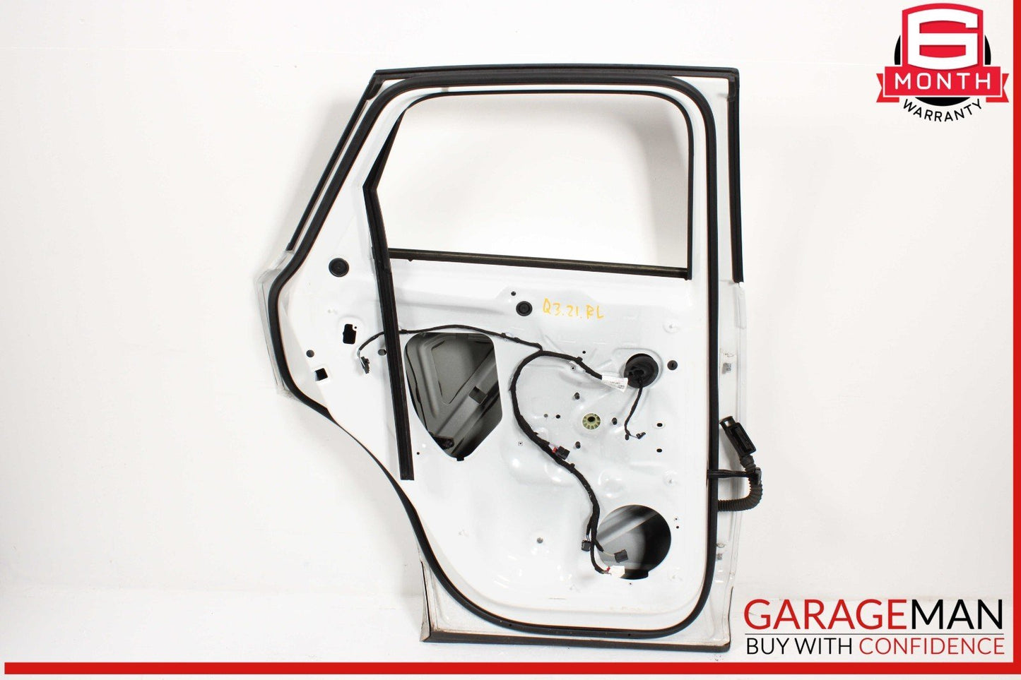 19-25 Audi Q3 Rear Left Driver Side Door Shell Panel White 83A833051C OEM