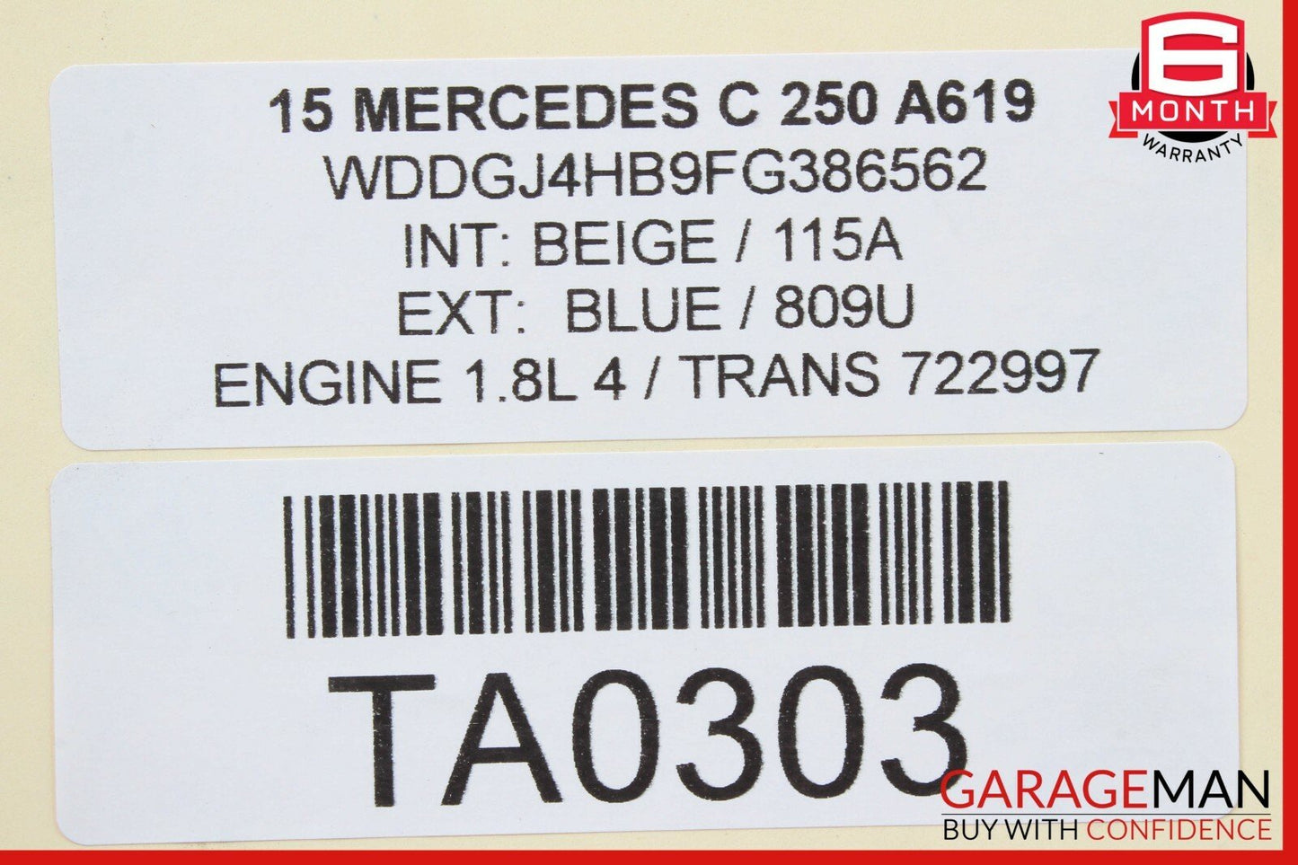 08-14 Mercedes W204 C250 C350 Rear Shock Absorber Coil Spring Set of 2 Pc OEM