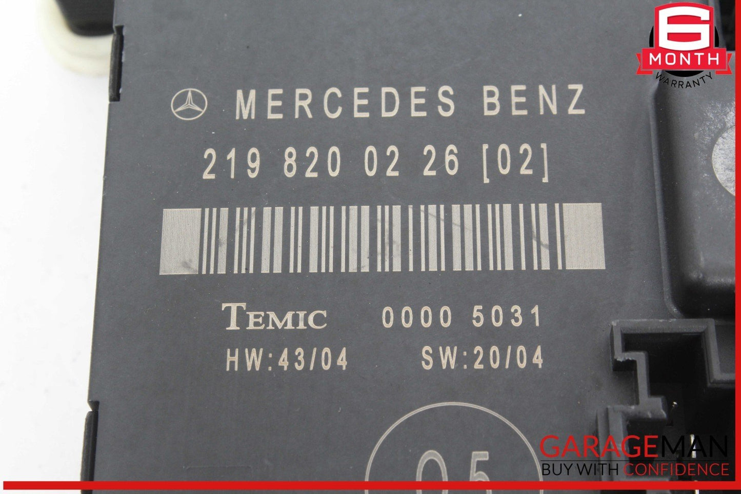 06-11 Mercedes W219 CLS500 Rear Left Side Door Control Module 2198200226 OEM