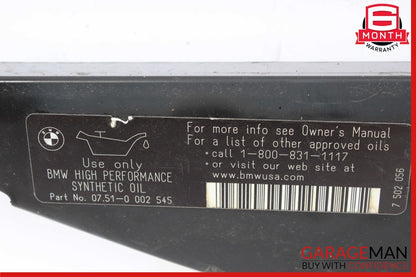 09-15 BMW 750I 750LI F01 F02 Front Radiator Support Upper Sight Shield Cover OEM