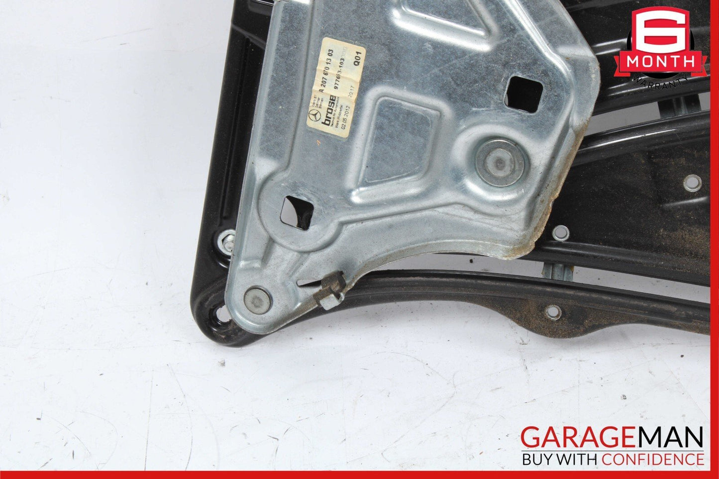 10-16 Mercedes E350 E550 Coupe Rear Left Door Regulator Window Frame w/o Motor