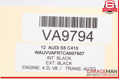 09-17 Audi S5 Rear Trunk Release Handle w/ Back Up View Camera 5N0827566AA OEM