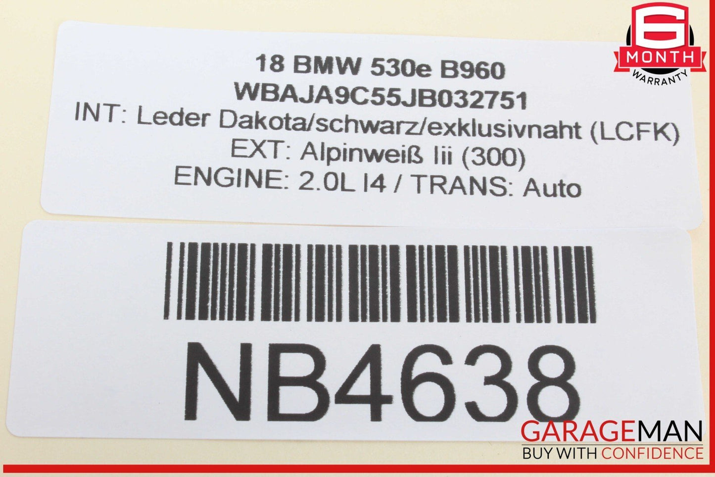 17-20 BMW 530E Ignition Engine Start Stop Switch Button 6835088 OEM