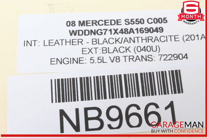 07-14 Mercedes W221 S550 CL63 Electronic Parking Button Switch Control Module