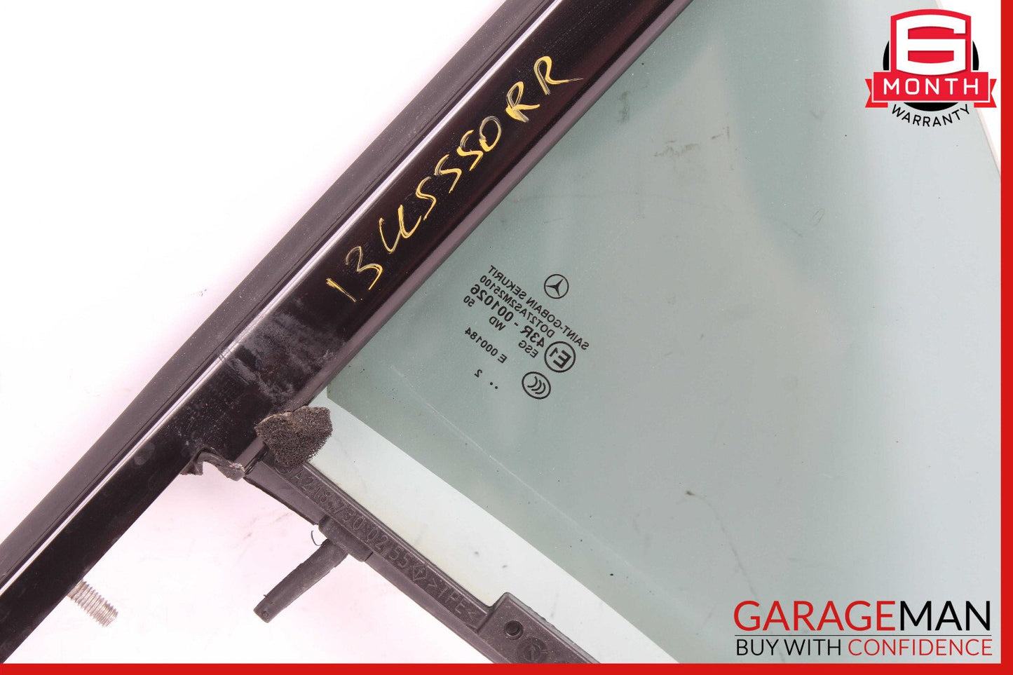 12-18 Mercedes W218 CLS550 Rear Right Side Quarter Door Window Auto Glass OEM