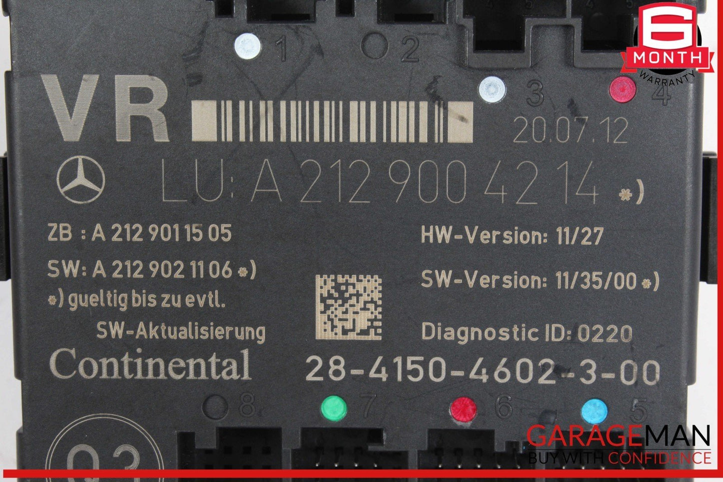 08-18 Mercedes R172 SLK250 E350 Front Right Side Door Control Module OEM