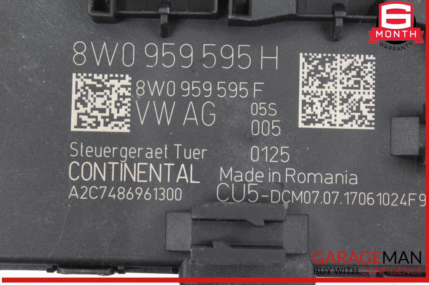 17-24 Audi A4 Quattro Rear Right or Left Side Door Control Module 8W0959595H OEM