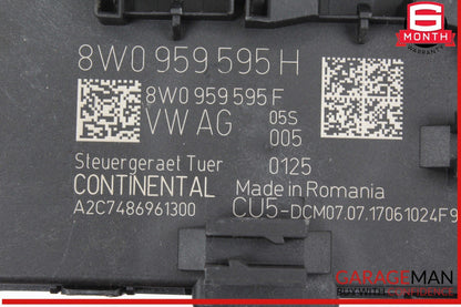 17-24 Audi A4 Quattro Rear Right or Left Side Door Control Module 8W0959595H OEM