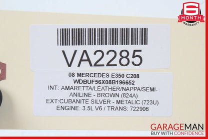 03-09 Mercedes W211 E350 ML350 Sirius Satellite Radio Receiver 2118703389 OEM