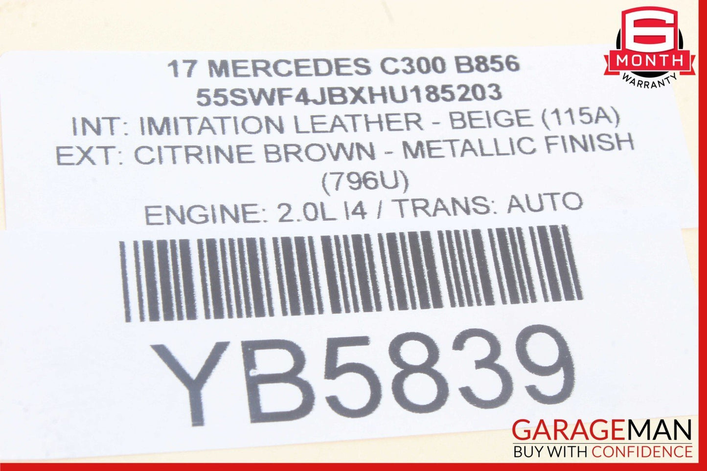 08-20 Mercedes W205 C300 Rear Left or Right Lower Suspension Control Arm OEM